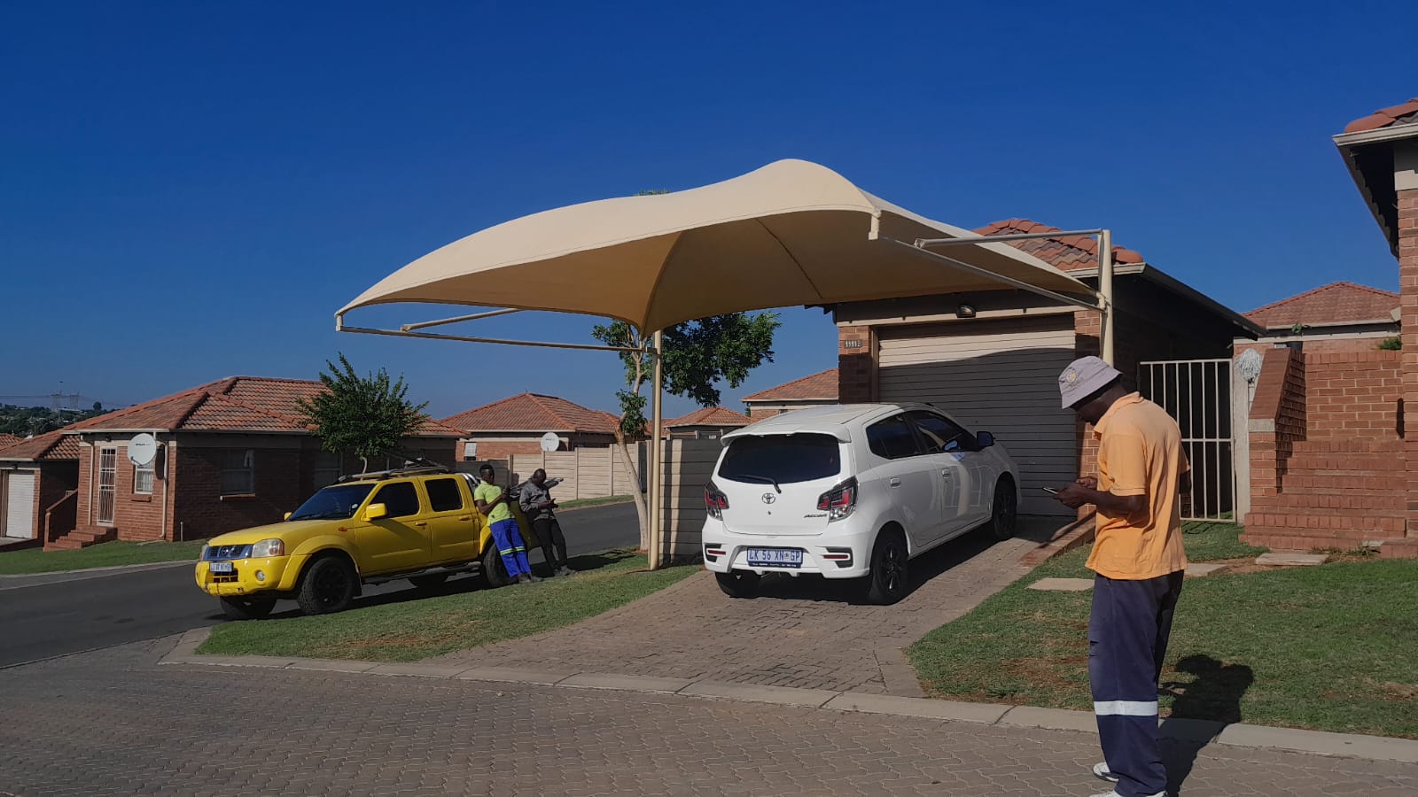 Waterproof shade netting carports