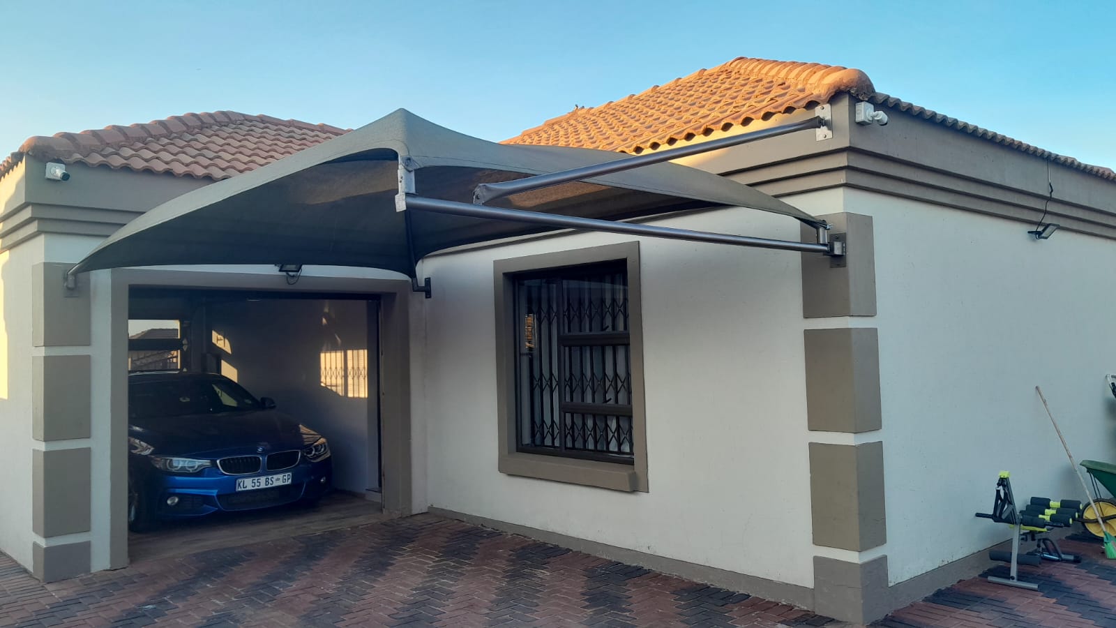 Waterproof shade netting carports