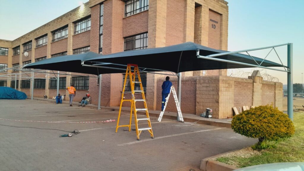 Installation of shadeports in Wattville and Tembisa by BJ Sheds & Carports