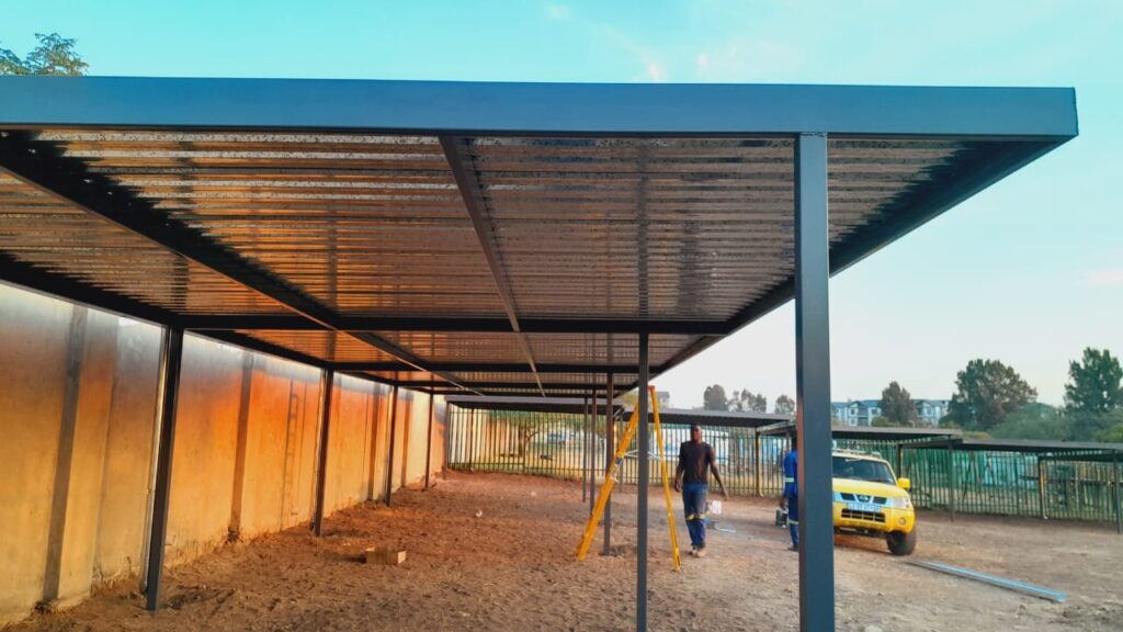 Installation of shadeports in Wattville and Tembisa by BJ Sheds & Carports