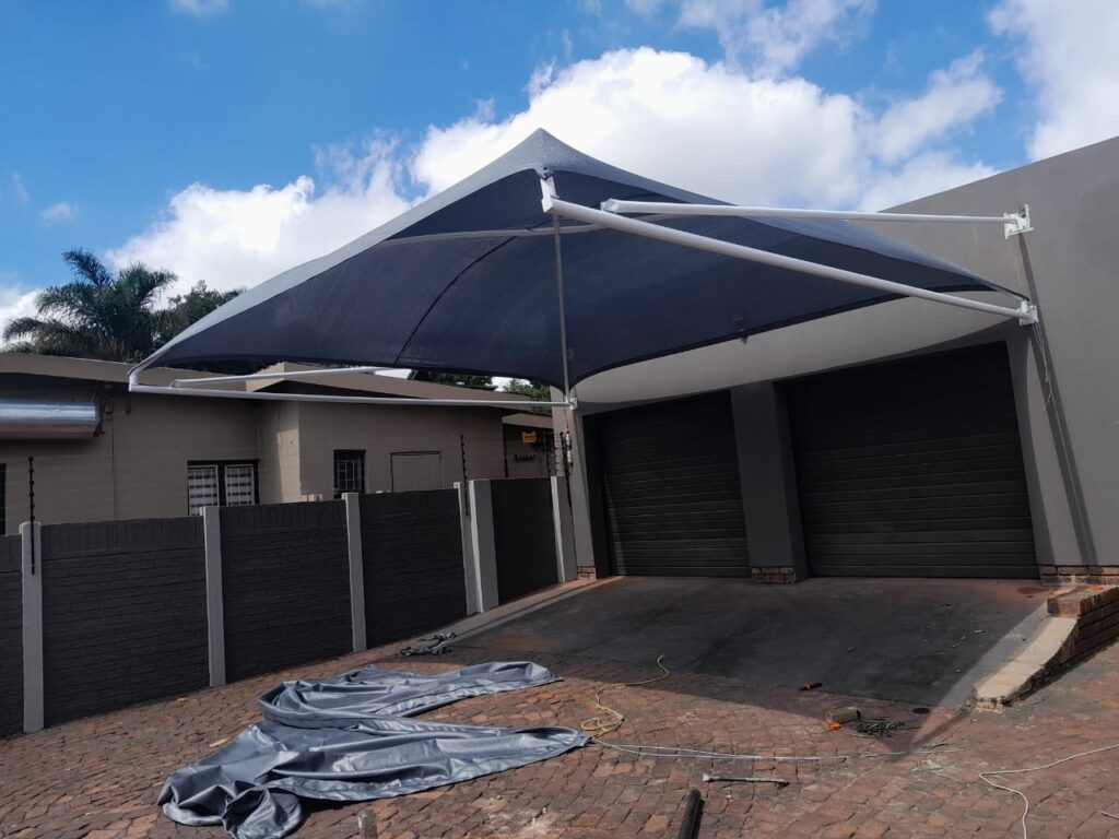 Triple carport installation Sandton